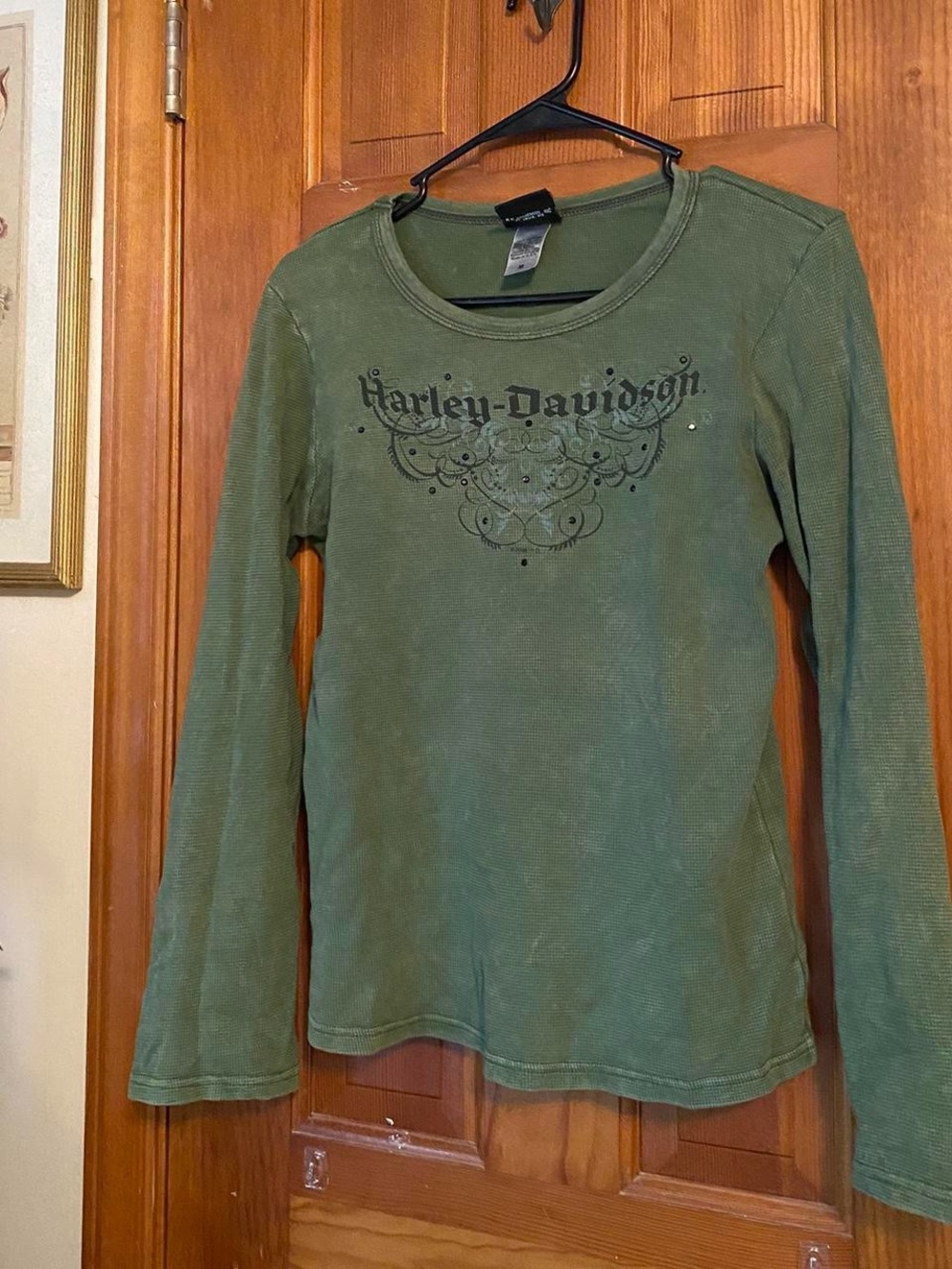 Harley-Davidson Olive Green Long Sleeve Graphic Tee